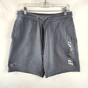 Hollister Sweat Shorts Men Large Gray Lounge Jogger Drawstring Casual Athleisure